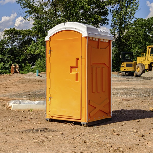 how often are the portable restrooms cleaned and serviced during a rental period in Cherry Valley